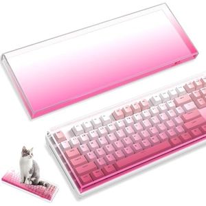 MAMBASNAKE Premium Acryl Toetsenbord Cover met 87 toetsen, stofkap, waterdicht, anti-klop, doorzichtig toetsenbordhoes voor TKL PC, mechanisch gaming-toetsenbord, 32,9 x 12,7 x 2,3 cm, compatibel met