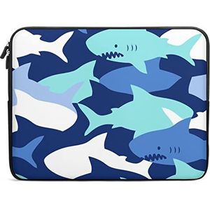 Como Shark Grappige Laptop Sleeve Draagtas Messenger Aktetas Beschermhoes voor 10/12/13/15/17 Inch