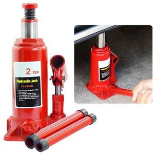 2/5/10 Ton Hydraulische Fleskrik Auto Hydraulische Krik Gelaste Hydraulische Auto Fleskrik for Auto Pick-up Truck RV Reparatie(2 Ton)