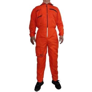 Veiligheidsoveralls, Werkoveralls Werkkleding for mannen en vrouwen Laspak Auto(Orange,L)