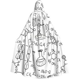 WURTON Chemie Print Print Volwassen Hooded Mantel Unisex Capuchon Halloween Kerst Cape Cosplay Kostuum Voor Vrouwen Mannen