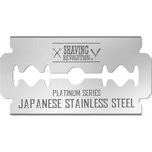 Viking Revolution Scheermesjes, 100 stuks, voor heren, veiligheidsscheermesjes, platina scheermesjes, Japans roestvrij staal