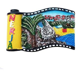 Nerja Spanje 3D-filmvormige souvenir koelkastmagneet cadeau, handgemaakt huis & keuken decoratie Nerja koelkast magneet collectie