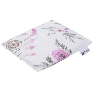 Kersenstenen kussen korrelkussen groot warmtekussen 500g rechthoek 20x25cm eco natuur 100% katoen Medi Partners warmte + koudetherapie massagetherapie (Dromenvangers met bloemen)