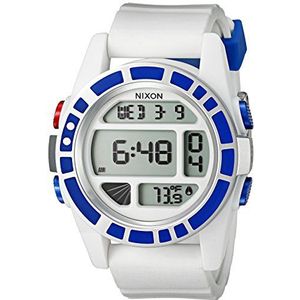 Nixon Heren 'Unit SW, R2D2' Japans automatisch rubber en siliconen casual horloge, kleur: wit (Model: A197SW-2379-00), R2d2 Blue, Eén maat, De eenheid Sport Horloge X Star Wars Collab
