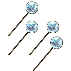 4Pcs Haaraccessoires Haarspeldjes Bobby Pins - Kleurrijke Vissen Blauwe Stijl Haarspeld Side Clip Haar Clip Voor Vrouwen