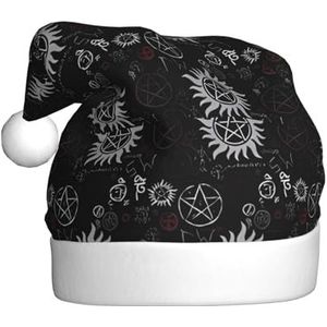 MYGANN Bovennatuurlijke Symbolen Zwarte Unisex Kerst Hoed Voor Thema Party Kerst Nieuwjaar Decoratie Kostuum Accessoire