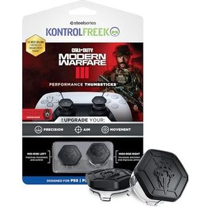 KontrolFreek Call of Duty: Modern Warfare III Performance Thumbsticks voor Playstation 4 (PS4) en Playstation 5 (PS5) | 1 High-Rise, 1 Mid-Rise | Zwart/Helder