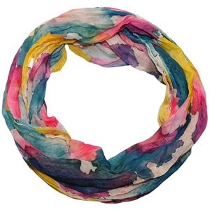 beybey® Batik zijden colsjaal voor dames, in griezelig mooie kleuren, heerlijk fijn - exclusieve zijden sjaal, Kleurrijke roos, ca. 150 cm x 40cm