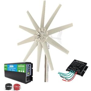 48v,HENGJINGTR 12000W Draagbare Verticale Windturbine Generator Kit, 2M/S Startwind Windsenergie Generator met Laadcontroller