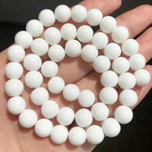 Natuursteen Zwart Matte Onyx Agaat Ronde Kralen Frost Dull Polish Agat Kralen voor Sieraden Maken 15,5 inch 4 6 8 10 12mm-glad wit-10mm 36pcs kralen