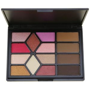 MQPALZKD Parelmoer oogschaduwplaat Kleurmake-up gerookt mat 14 kleuren Set