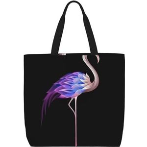 EdWal Abstracte Flamingo Print Lichtgewicht Reizen Tote Bag,Casual Schoudertas Shopper Handtas Werk Tote Bag, Abstracte Flamingo, Eén maat