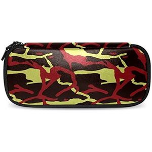 Camouflage Patroon Patroon Rood Zwart Groen Etui School College Supplies