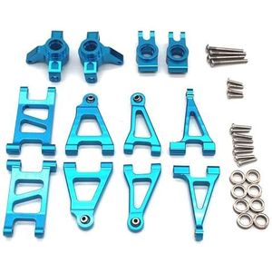 For MJX 14303 14301 14302 1/14 RC 4WD afstandsbediening auto metalen upgrade fittings for en achter swingarm stuurkop kit(SKY BLUE)