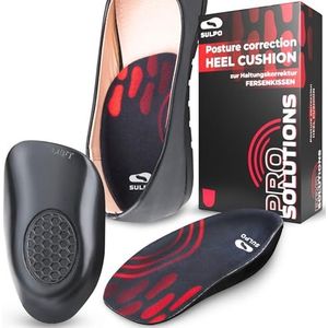 SULPO Pro Solutions Orthopedische inlegzolen, hielkussen voor hielspoor, hielsteun voor achillespees, inlegzolen met ondersteuning van de voetboog, plantaire fasciitis