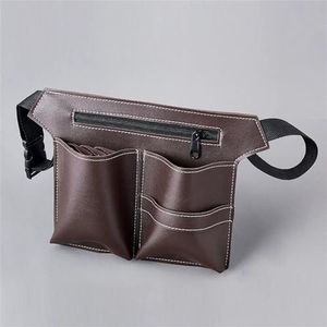 Draagbare haarknipgereedschapstas van leer for kappers(Brown)