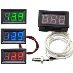 Thermokoppelthermometer type K M6 digitale temperatuurmeter 12 V - thermograaf van 30 ~ 800 graden (XH-B310 rood)