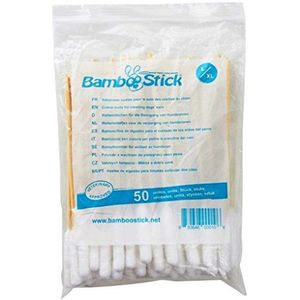 H3D Bamboe Stick wattenstaafjes voor het reinigen van hondenoor (50 stuks), groot/X-Large