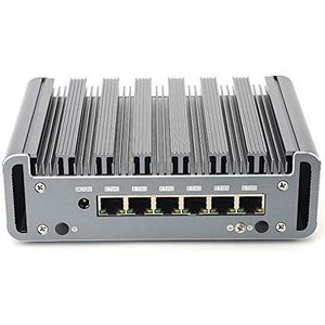 HSIPC Pentium Gold 7505 Firewall Micro Appliance, Mini PC, Nano PC, router PC met 6 RJ45 2500M (16G 512G), AES-NI, HDMI USB3.0 console-poort voor netwerkbeveiligingsapparaten