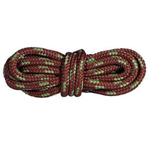 Mountval Veters, Prestatiegerichte Schoenveters voor Wandelen en Buitenlaarzen, Enorm Sterk, Gemaakt in Europa, 1 Paar (90 cm - 36 inch - 5 tot 6 paar ogen / 7650 - bruin met groen)