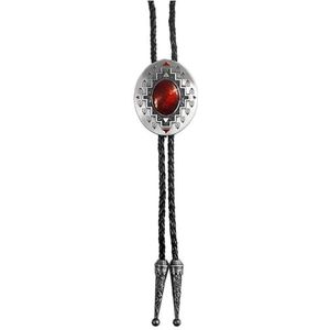 STARS & STRIPES Western Bolotie Bolo stropdas Westernstropdas Westerntie »BT-51"", zwart, Eén maat