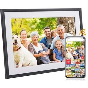 Digitale Fotolijst 10,1 Inch 32GB Smart WiFi Digitale Fotolijst Met 1280x800 IPS HD Touchscreen Wandmontage Eenvoudig delen