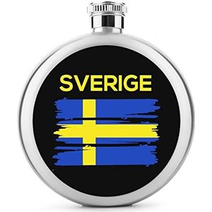 Zweden Zweedse vlag roestvrij staal wijnfles voor mannen vrouwen fles draagbare drank fles voor bruiloft reizen