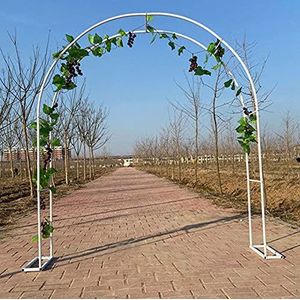 Metalen tuinboog, Weerbestendige rozenboog, Priëlen, Boog for klimplanten, Pergola for binnen/buiten, Bruiloftsboog met basis, Klimondersteuning Trellis Archway, Vrijstaand, Gazontuinterras (Color :