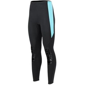 Ronyme Wetsuitbroek 1,5 mm neopreen surfbroek Hoge taille Elastische zwembroek Panty Duikbroek voor duiken, snorkelen, kanoën, Blauw, XL-vrouwen