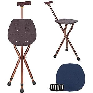 LINGTHIN - Wandelstok met Zitting - Opvouwbaar - 120 kg Capaciteit - Ergonomisch Zitbord