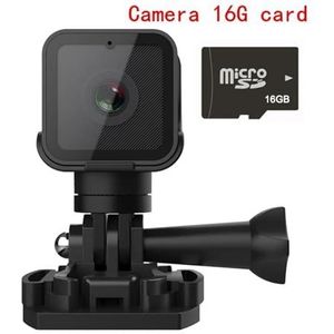 Mini Body Cameram, 1080P High-definition draadloze kleine camera, Hotspot Mini DV-camera, buitensportcamera, motorrijrecorder voor Pet Walking, Werk, Reizen(Camera 16G card)