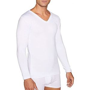 YSABEL MORA - Thermo-onderhemd met V-hals, lange mouwen, Wit, XXL