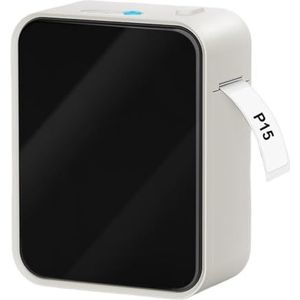 Thermisch Printer Mini Label Printer P15 Met 3PK Label Sticker 12 * 40mm Draadloze Bluetooth Etikettering Machine Lijm Draagbare Thermische Printer Duidelijk Snel(White Set 1)