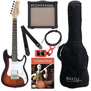 Rocktile Palmer Junior electrische gitaarset 3/4, sunburst, inclusief versterker, kabel en draagriem