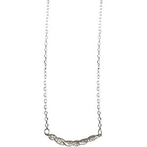 Kristallen ketting, prachtige 925 zilveren gedraaide ketting voor dames glanzende zirkonia kettingen partij sieraden cadeau/goud