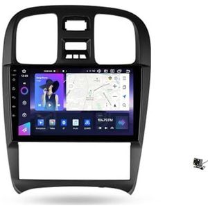 ZWCLSH QLED-schermupgrade Android 13 autoradio met Carplay en Android Auto, Bluetooth 5.0, 9 inch touchscreen, SWC back-upcamera, AM/FM autoradio, compatibel met Hyundai Sonata EF 2001-2012,3NF