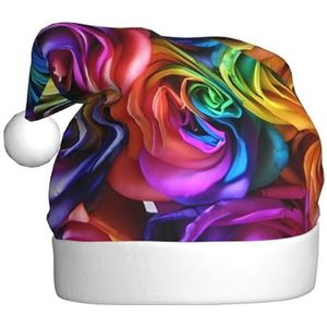 MYGANN Regenboog Rose Unisex Kerst Hoed Voor Thema Party Kerst Nieuwjaar Decoratie Kostuum Accessoire