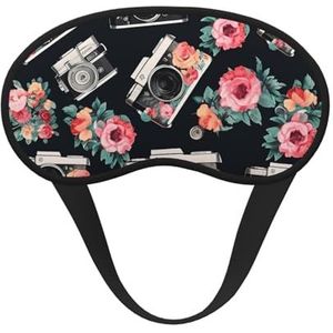 Slaapoogmasker voor dames en heren, zacht, comfortabel slaapmasker, verduisterend, slaapoogbedekking voor reizen, yoga, dutje, werk, bloemencamera