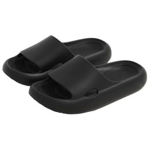 Sandalen, Comfortabele dames zomerpantoffels for thuis, in de badkamer en buitenshuis – ademend en gemakkelijk schoon te maken Doucheschoenen(Black,40 EU)