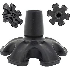 Lifeswonderful - 19mm 3/4"" Heavy Duty Grote Based, Zelfstaande Zes Tip Rubber Voet voor Wandelstokken en Stokken