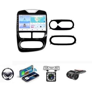 Android 13 2 DIN Autoradio Stereo 9 inch Screen voor Renault Clio 3 4 2013-2015 2016-2018 GPS Navigatiesysteem FM AM RDS DAB+ Radio Carplay Android Auto Qualcomm BT 5.0 Dolby DTS(NF-1 4Core 1+32G)