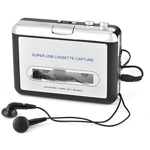 Cassette naar MP3-converter, cassetterecorder Cassetterecorder met koptelefoon, audio muziekspeler opnemen USB-cassette naar pc MP3 CD-schakelaar, plug and play