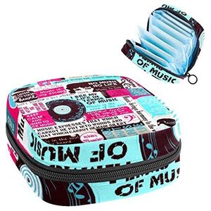 Periode Pouch, Draagbare Tampon Opbergtas voor Maandverband, Brief, Meerkleurig, 4.7x6.6x6.6 in/12x17x17 cm