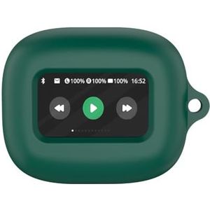 Oordopjes Siliconen Case voor JBL Live Flex 3 Hoofdtelefoon Beschermhoes Valbestendige en stofdichte Oortelefoon Bescherming Sleeve (Donkergroen)