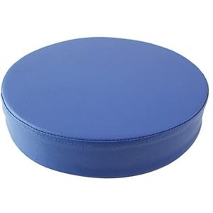 Leren comfortabele keukenstoel, Ronde Keuken Eetkamerstoel Zitkussen Stoelkussen - Hoge Kruk Stoelkussen - Barstoel Zitkussen Billenkussen(Blue,45 * 45 * 5cm)