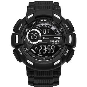 Mens Digital Watch, 50m Waterdichte Sport Military Chronograph, Sports Outdoor Led Horloges, Withalarm/Datum/ShockPro/Stopwatch, Casual Horloges voor studenten,zwart
