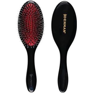 Denman Boar Bristle Hair Brush – Smoothing & Shine Enhancing for Slick Back Styles, Curl Defining & Detangling. D81M Hairbrush with Natural Bristles for all Hair Types for Women & Men