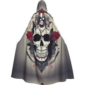 SSIMOO Skull Yoga Unisex mantel-boeiende vampiercape voor Halloween - een must-have feestkleding voor mannen en vrouwen