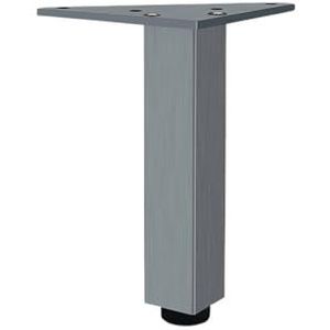 MIKFOL Aluminiumlegering badkamerkast poten verstelbare grijze salontafel poten metalen steun kast poten tv kast poten meubels benen accessoires (kleur: geborsteld grijs 20 cm)